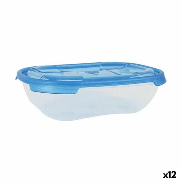 Lunchlådor, set Tontarelli Nuvola 500 ml Blå Rektangulär 4 Delar (12 antal)
