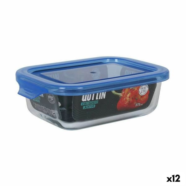 Rektangulär matlåda med lock Quttin Blå Rektangulär 14,5 x 11 x 5 cm (12 antal)
