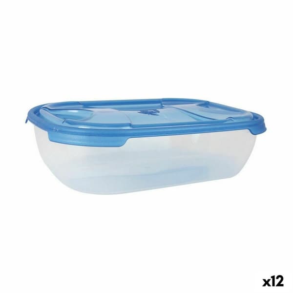 Lunchlådor, set Tontarelli Nuvola 1,15 L Blå Rektangulär 3 Delar (12 antal)