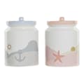 Miniatyrbillede 1 af 3: Blik DKD Home Decor Dolomite Blå Multifarvet Lyserød Middelhavet 15 x 15 x 22 cm (2 enheder)