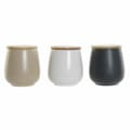 Miniatyrbillede 1 af 2: Blik DKD Home Decor Hvid Beige Mørkegrå 10 x 10 x 13 cm (3 enheder)