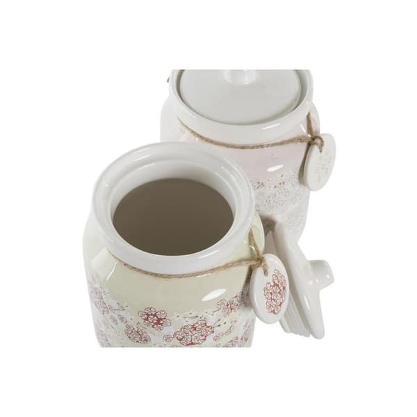 Blik DKD Home Decor 12 x 12 x 16 cm 1 L Dolomite Traditionel (2 enheder)