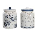 Miniatyrbillede 1 af 3: Blik DKD Home Decor Blå 15 x 15 x 21 cm Hvid Dolomite (2 enheder)