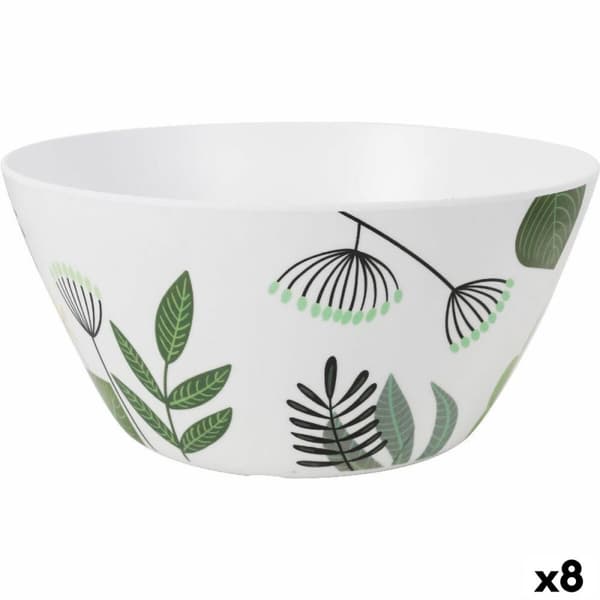 Salatskål La Mediterránea Flora Melamin 25,5 x 12 cm (8 enheder)