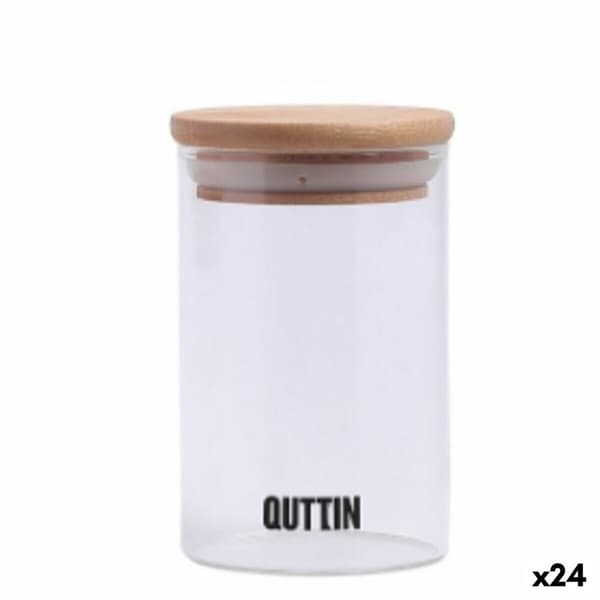 Gennemsigtig Glaskrukke Quttin    6,5 x 11 cm Silikone 250 ml (24 enheder)