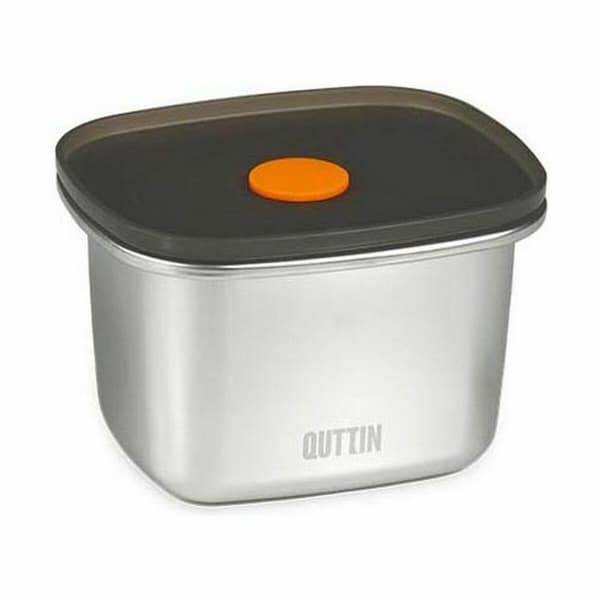 Hermetisk madkasse Quttin Rustfrit stål Rektangulær 450 ml 11,6 x 9,4 x 7 cm (12 enheder)