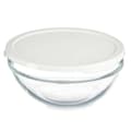 Miniatyrbillede 2 af 2: Rund madkasse med låg Pasabahce Chefs Hvid 1,7 L 21 x 9 x 21 cm (4 enheder)