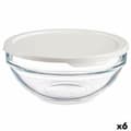 Miniatyrbillede 1 af 4: Rund madkasse med låg Pasabahce Chefs Hvid 595 ml 14 x 6,3 x 14 cm (6 enheder)