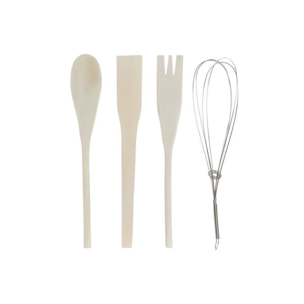 Gryte til Kjøkkenutstyr DKD Home Decor Metall Dolomite Tre MDF 12 x 12 x 25 cm (2 enheter)