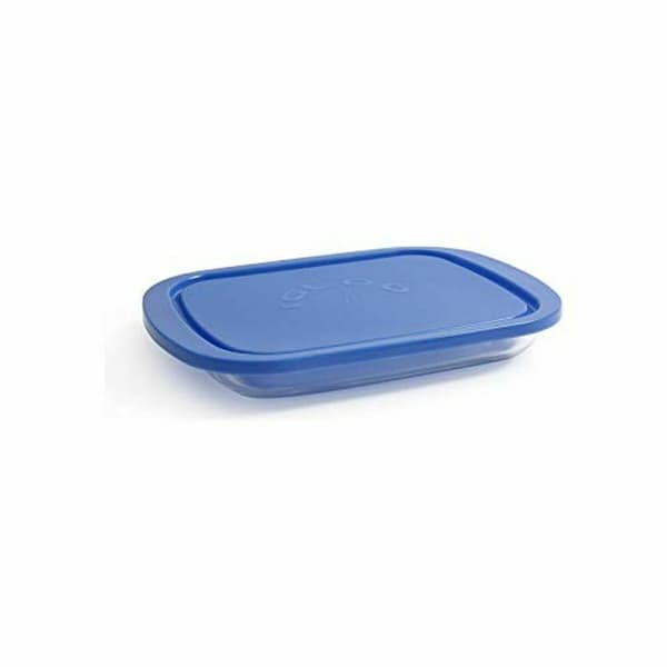 Matboks Borgonovo Igloo Blå Rektangulær 800 ml 26 x 18,5 x 3,4 cm (12 enheter) (26 x 18,5 x 3,4 cm)