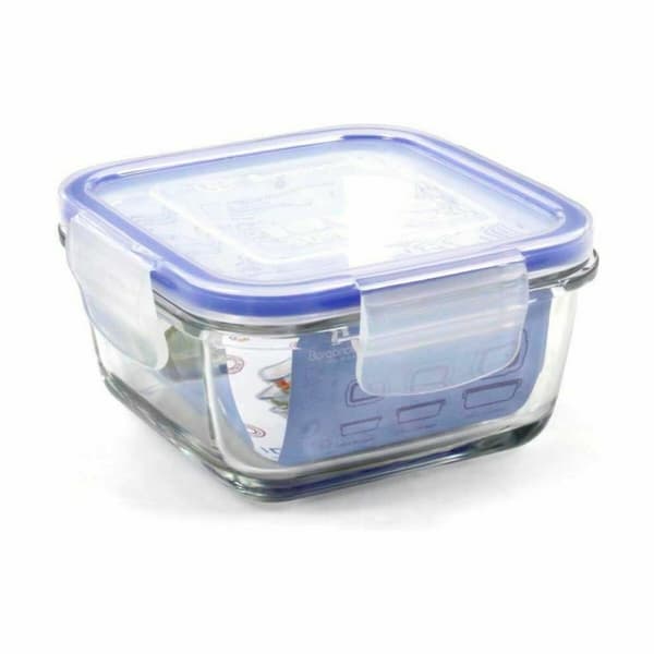 Hermetisk Lunsjboks Borgonovo Superblock Kvadrat 12 x 12 x 6 cm (12 enheter)