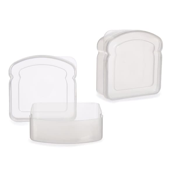 Smørbrødboks Leknes 47034E Gjennomsiktig Plast 12 x 4 x 12 cm (24 enheter)