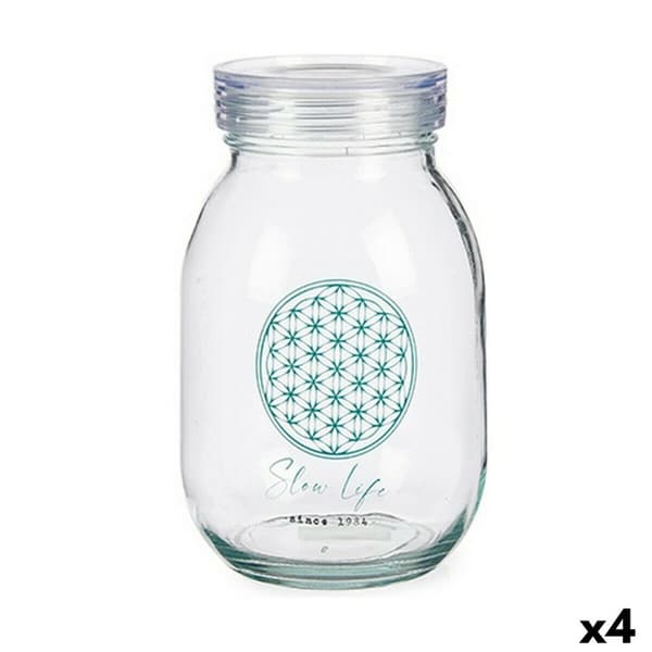 Purkki Vivalto Slow Life Läpinäkyvä 1,8 L (4 osaa)