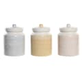 Pikkukuva 1 / 3: Purkki DKD Home Decor 12 x 12 x 16 cm Sininen Pinkki Keltainen Dolomite Shabby Chic (3 osaa)