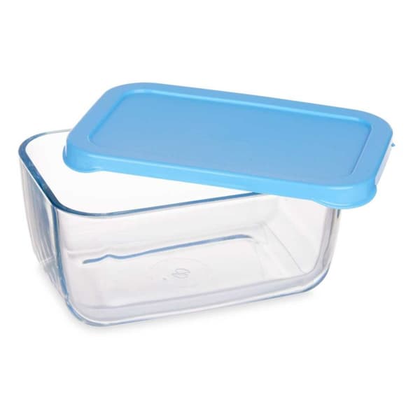 Eväsrasia Pasabahce SNOW BOX Sininen Läpinäkyvä Lasi Polyetyleeni 790 ml 16,3 x 7,4 x 11,4 cm (12 osaa)