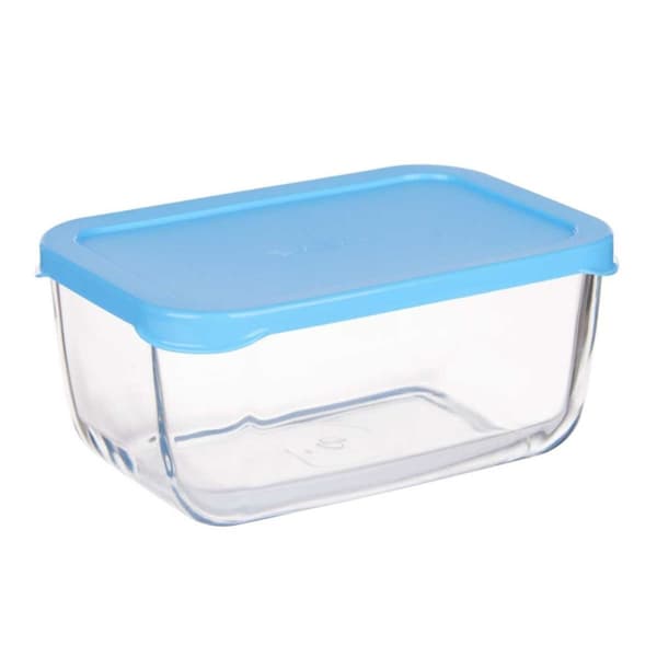 Eväsrasia Pasabahce SNOW BOX Sininen Läpinäkyvä Lasi Polyetyleeni 790 ml 16,3 x 7,4 x 11,4 cm (12 osaa)