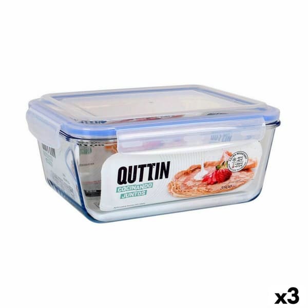 Ilmatiivis eväsrasia Quttin Suorakulmainen 3,5 L (3 osaa)