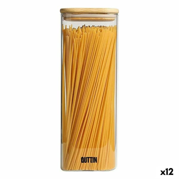 Purkki Quttin Bambu Neliö 2,15 L 10,2 x 28 cm (12 osaa)