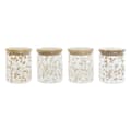 Pikkukuva 1 / 3: Purkki DKD Home Decor Bambu Borosilikaattilasi Shabby Chic 700 ml 10 x 10 x 12,5 cm (4 osaa)
