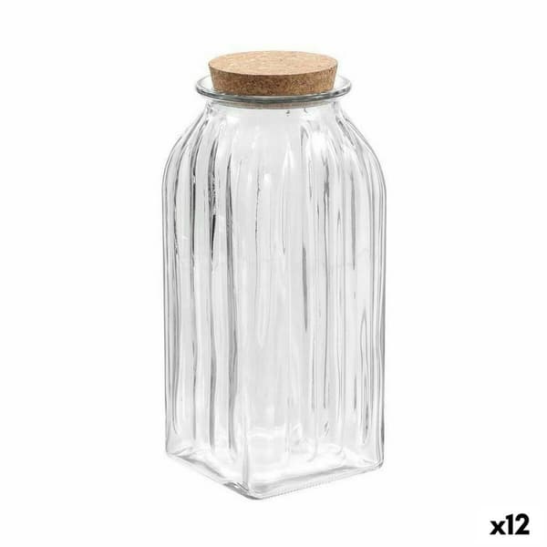 Purkki La Mediterránea Raidallinen 1,95 L Lasi (12 osaa)