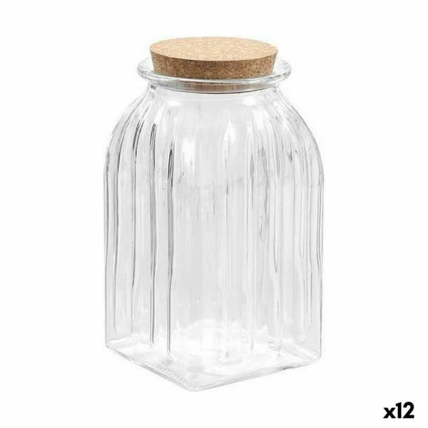 Beholder La Mediterránea Stribet 1,4 L Glas (12 enheder)