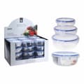 Miniatyrbild 3 av 3: Lunchlådor, set Excellent Houseware 024000670 Plast Rund 400 ml 800 ml 1,4 L 3 antal