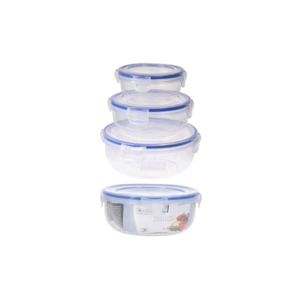 Lunchlådor, set Excellent Houseware 024000670 Plast Rund 400 ml 800 ml 1,4 L 3 antal