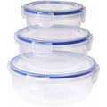 Miniatyrbild 1 av 3: Lunchlådor, set Excellent Houseware 024000670 Plast Rund 400 ml 800 ml 1,4 L 3 antal