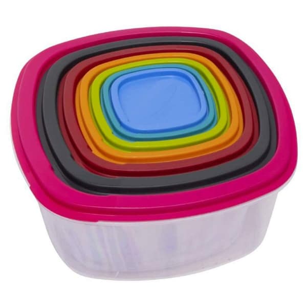 Set med stapelbara, hermetiskt förslutna, matlådor Excellent Houseware 911000160 7 antal
