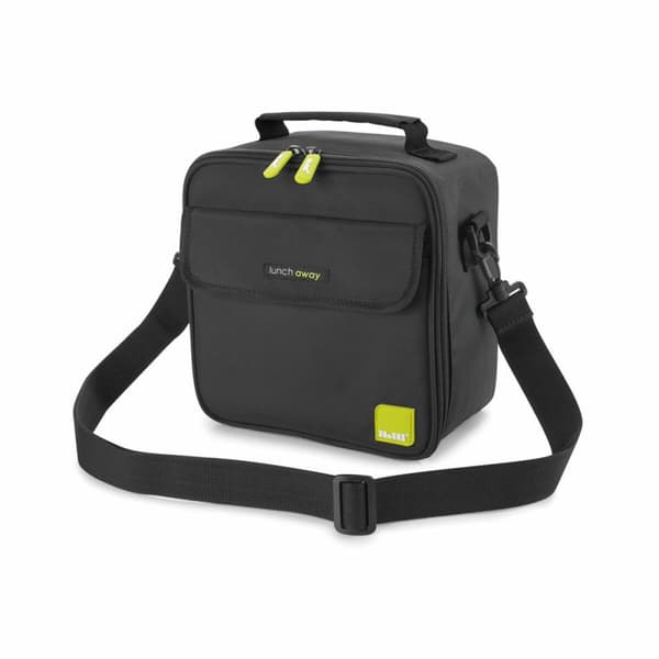Lunsjboks med tilbehør Ibili 753450 Svart Polyester 600 ml 800 ml 21 x 12 x 22 cm