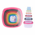 Pikkukuva 1 / 6: Setti pinottavia ilmatiiviitä keittiörasioita Excellent Houseware 911000160 7 osaa