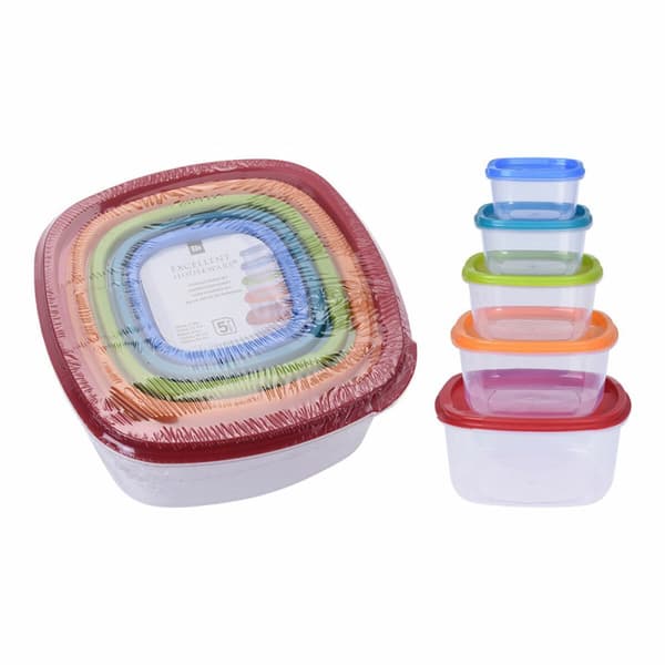 Setti pinottavia ilmatiiviitä keittiörasioita Excellent Houseware 911000140 5 osaa