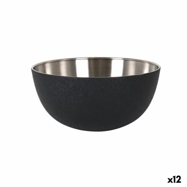 Salladsskål Quttin Crocodile Svart Stål 19,2 x 9 cm (12 antal)