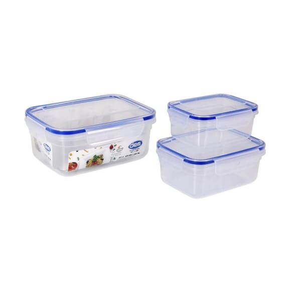 Lunchlådor, set Dem Hermetisk 3 Delar (6 antal)