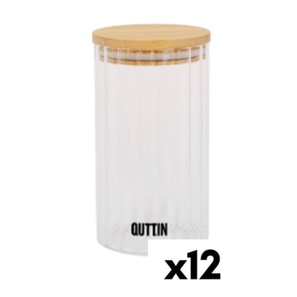 Gennemsigtig Glaskrukke Quttin    9 x 16 cm 780 ml 9 x 16,5 cm (12 enheder)
