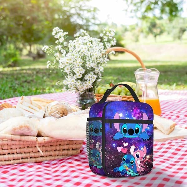 Stitch Isolated Lunch Bag för barn, Pretty Lunch Box, Stitch Isolated Lunch Bag för barn, kvinnor, män, barn