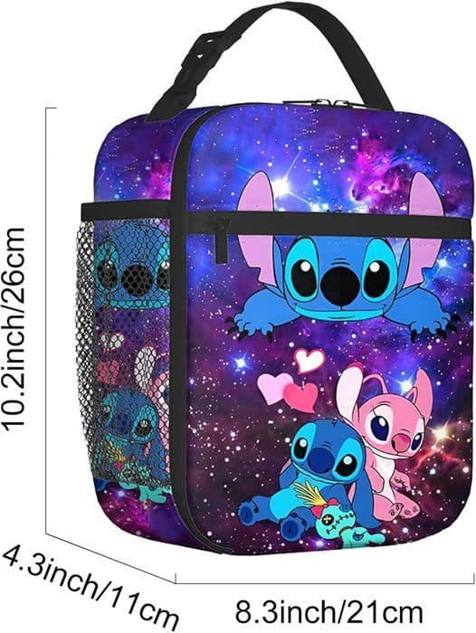Stitch Isolated Lunch Bag för barn, Pretty Lunch Box, Stitch Isolated Lunch Bag för barn, kvinnor, män, barn