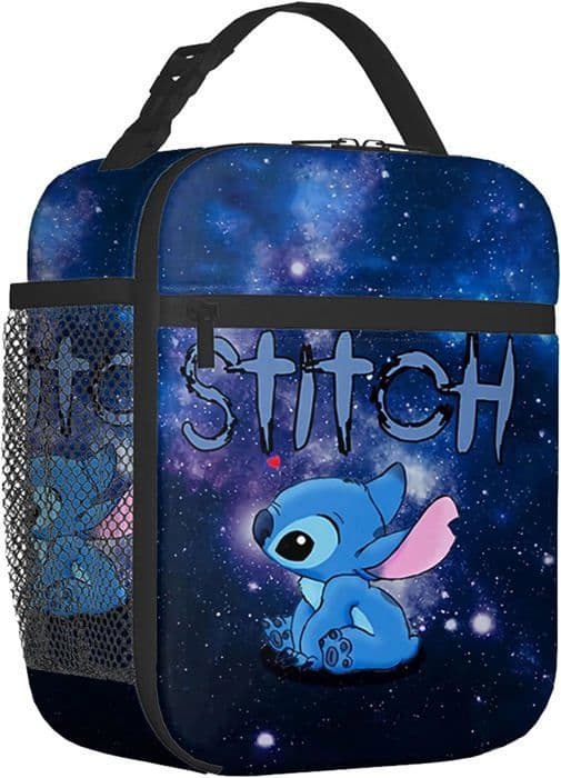 Stitch Isolated Lunch Bag för barn, Pretty Lunch Box, Stitch Isolated Lunch Bag för barn, Kvinnor, Män, Barn, Blå