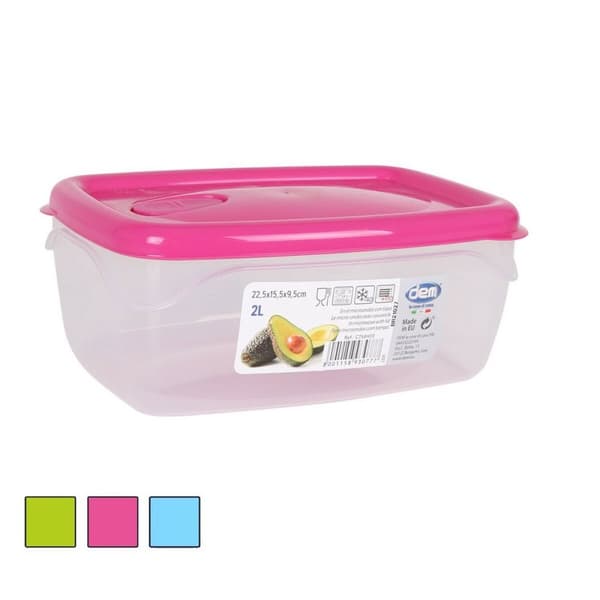 Hermetisk matlåda Dem Rektangulär 22,5 x 15,5 x 9,5 cm (12 antal)