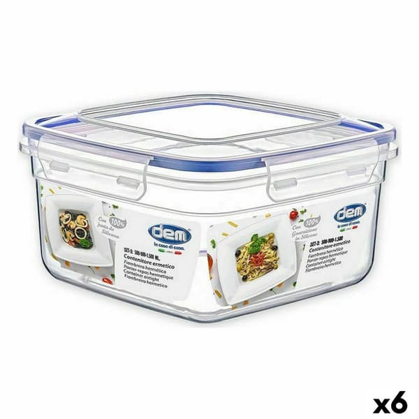 Madkassesæt Dem Hermetisk 3 Dele 500 ml 18 x 18 x 10 cm (6 enheder)