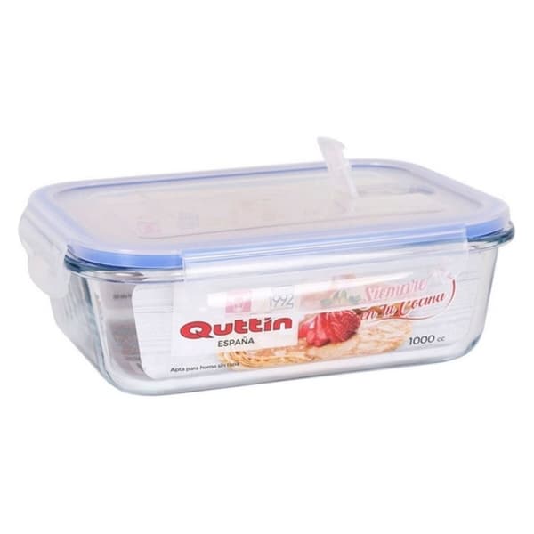Hermetisk madkasse Quttin - 1500 cc - 23 x 17,5 x 7,6 cm