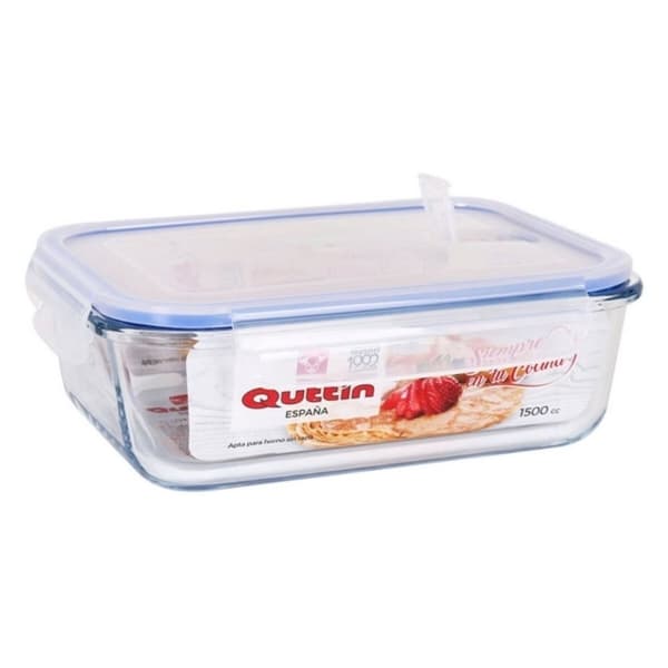 Hermetisk madkasse Quttin - 1500 cc - 23 x 17,5 x 7,6 cm