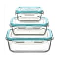 Miniatyrbild 2 av 2: Lunchlådor, set 3 5five Simply Smart Blå Transparent Glas 300 ml 690 ml 1000 L 800 g