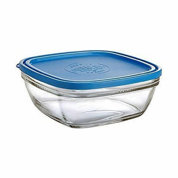 Hermetisk matlåda Duralex Freshbox Blå Fyrkantig (23 x 23 x 9 cm) (3 L)