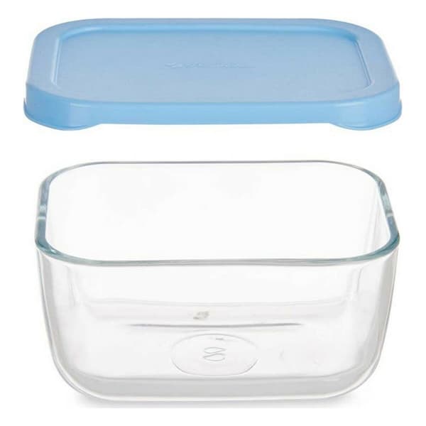 Lunchlåda Pasabahce Snow Blå Transparent Glas Polyetylen 420 ml 12,5 x 6 x 9,5 cm (12 antal)