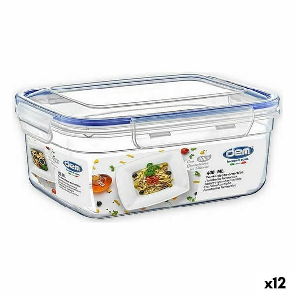 Hermetisk matlåda Dem Rektangulär 400 ml (12 antal)
