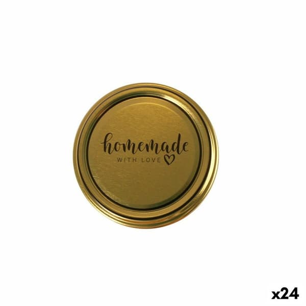 Set med lock Sarkap Homemade Gyllene 6 Delar 7 x 0,8 cm (24 antal)