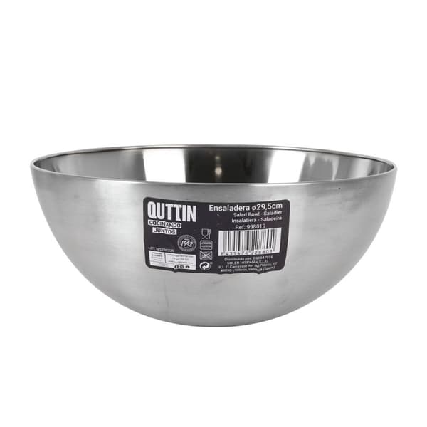 Salladsskål Quttin Silvrig Ø 29,5 cm Stål (6 antal)
