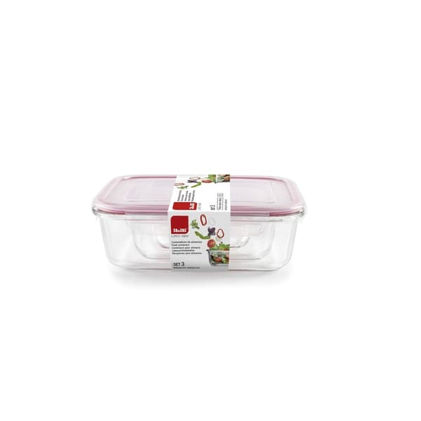 Set med stapelbara, hermetiskt förslutna, matlådor Ibili 754750 3 antal