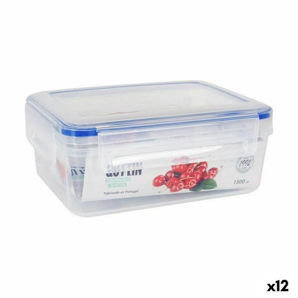 Hermetisk matlåda Quttin L&F Rektangulär 20 x 15 x 8 cm (12 antal)